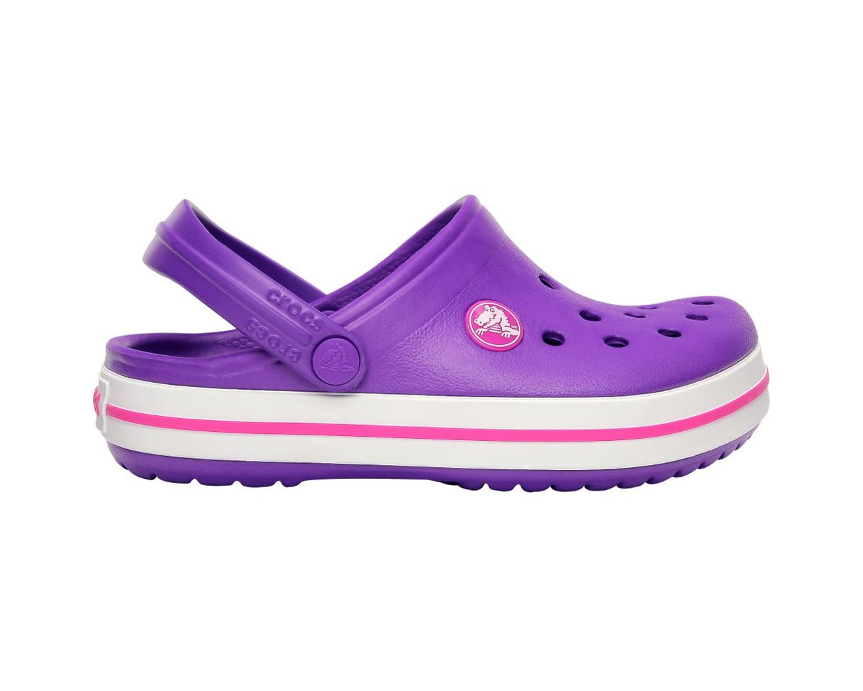 Crocs Crocband Kids Clogs Neon Purple Neon Magenta World of Clogs