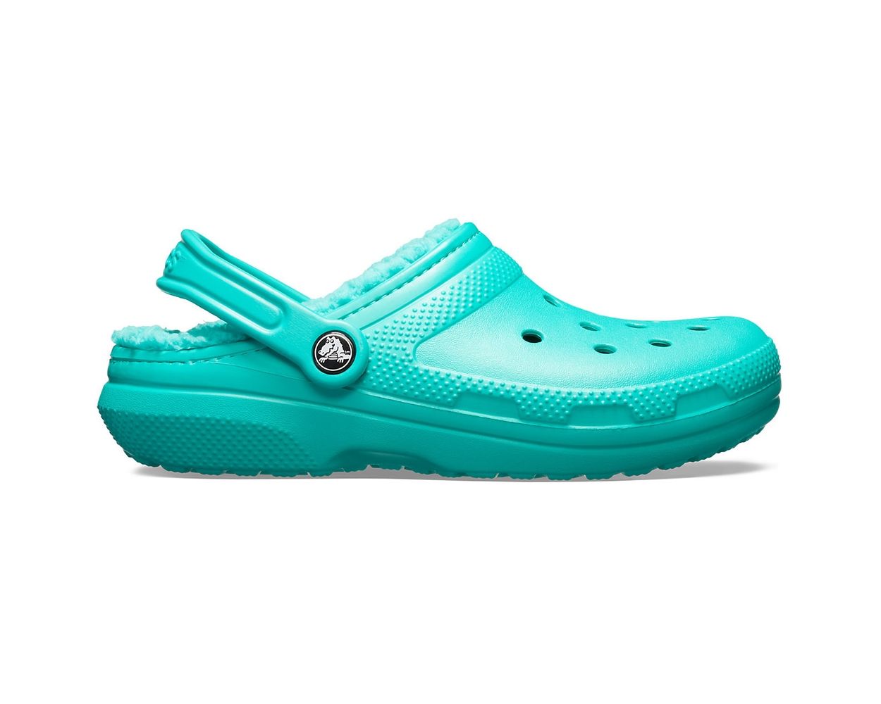 Fuzzy sales teal crocs