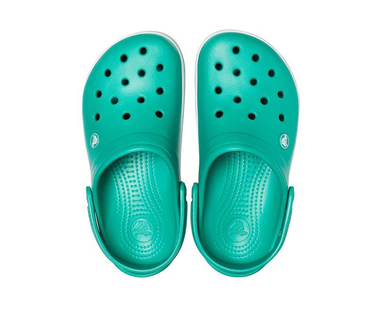 Crocs Crocband Clogs Deep Green White World of Clogs