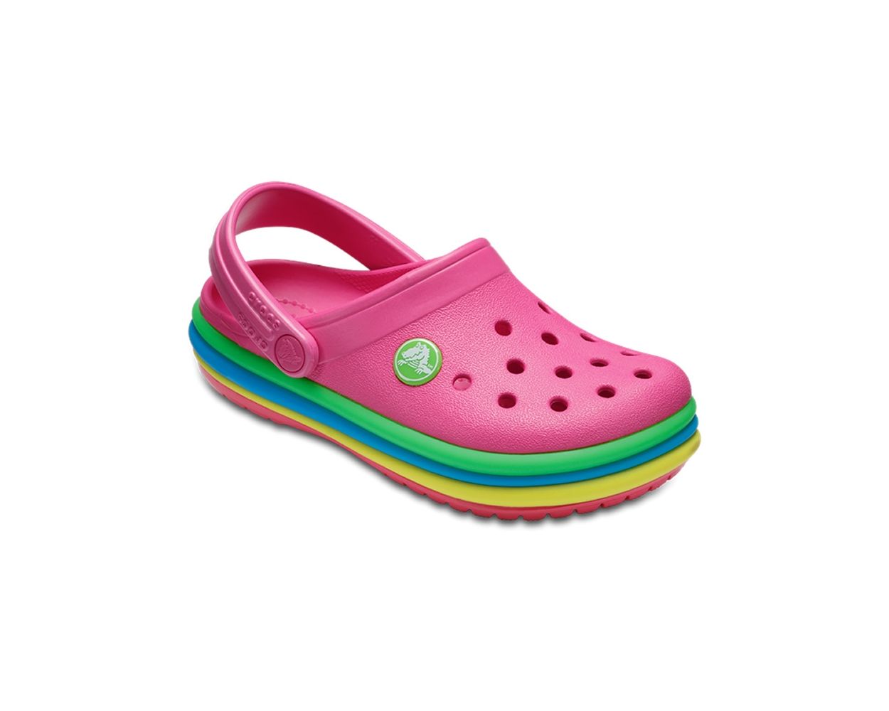 Crocband rainbow band clog sales