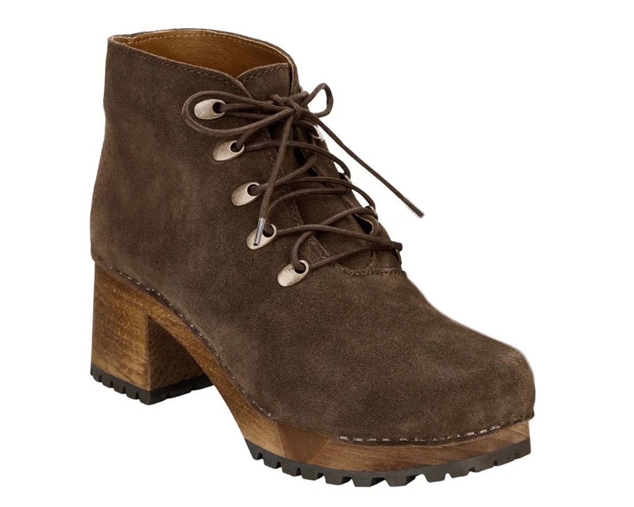 Lace up clog boots online