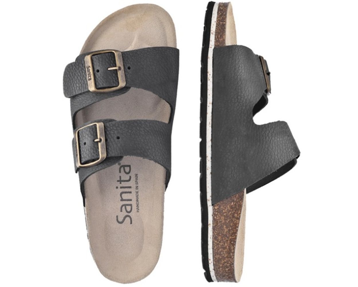 Sanita Ibiza Bio Sandals in Black 480001 World of Clogs
